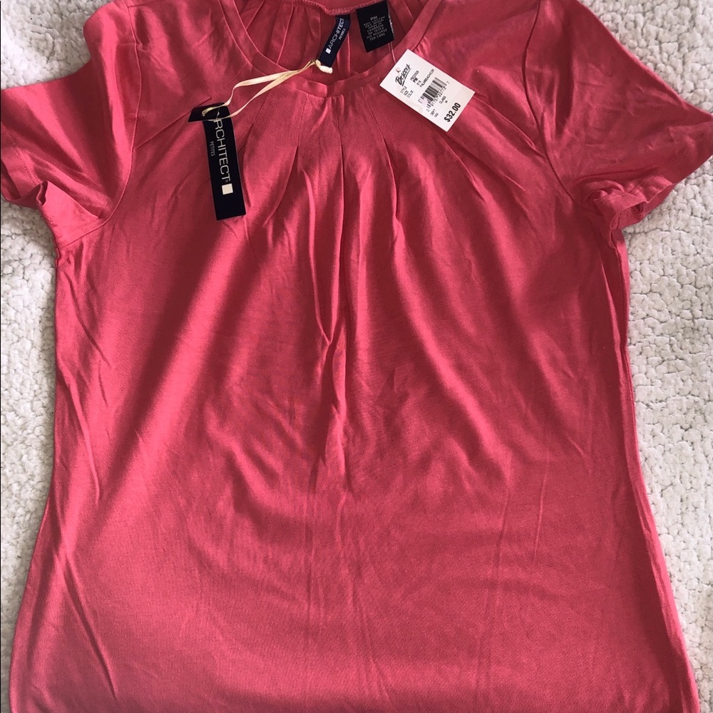 Dark Coral Top- Petite